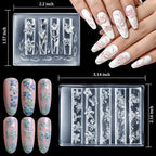 6pcs 3D Flower Silicone Nail Art Molds Kit - Image 3