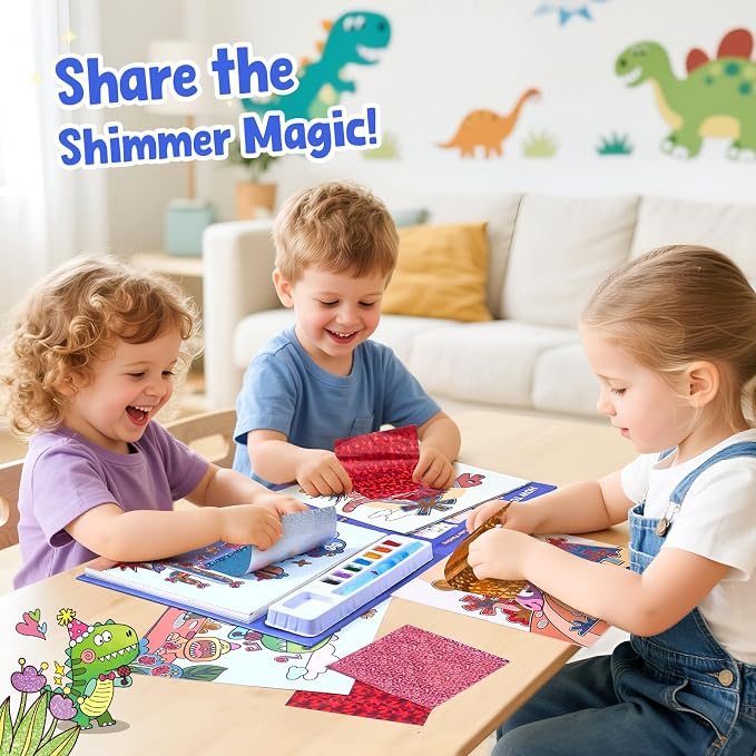 JoyCat Paint with Water Coloring Books & Shimmer Art | Art & Craft Activity - Image 7