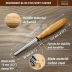 BeaverCraft Wood Carving Gouge K9/10 Woodworking Hand Chisel Compact Wood - Image 2