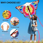 Butterfly Kite for Kids 4-8 8-12, Kid Kites Easy to Fly, Colorful Kite for - Image 3