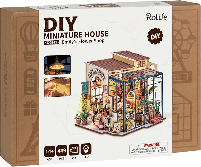 Rolife DIY Miniature House Kit Flower Shop, Tiny House Kit - Image 9