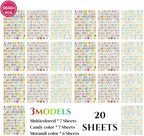 3040Pcs 20 Sheets Small Letter Number Stickers, 1/2inch Self-Adhesive Vinyl - Image 3