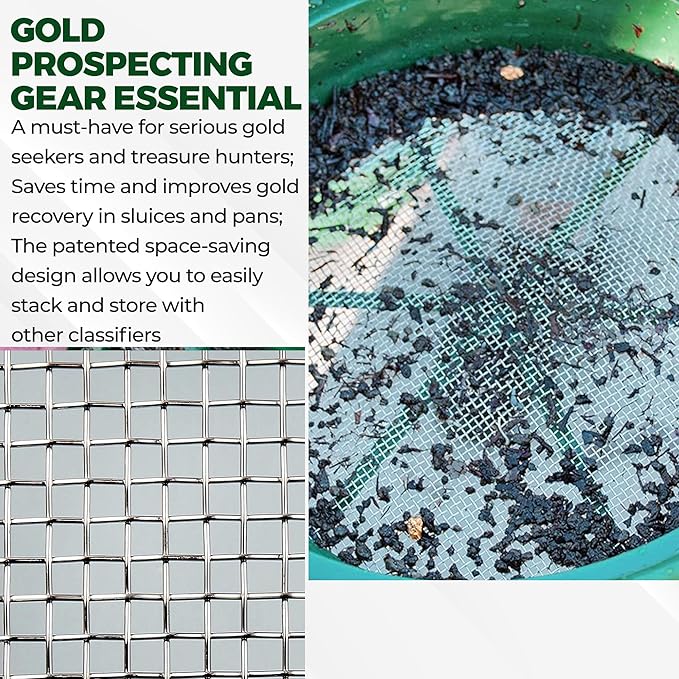 SE 13.25 Inch Wide Stackable Classifier Gold Prospecting Pan - Image 6