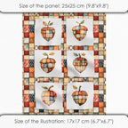 Patchwork Acorn Cotton Fabric Panel – 6 Designs + Bonus Sheet 29.5×19.6 inch - Image 6