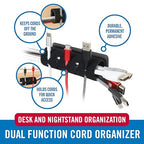 VELCRO Brand Cord Organizer for Desk & Nightstand, 5 Cable Slots - Image 2