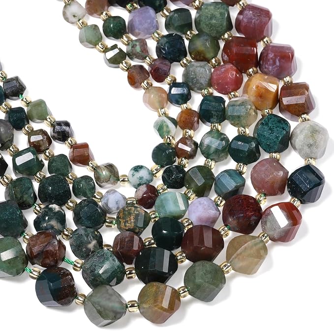 42pcs Natural Indian Agate Stone Beads by Yochus