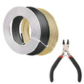 Fashewelry 98Ft 3 Colors Aluminum Flat Wire 5mm Wide Bendable Metal Craft Wire by FASHEWELRY