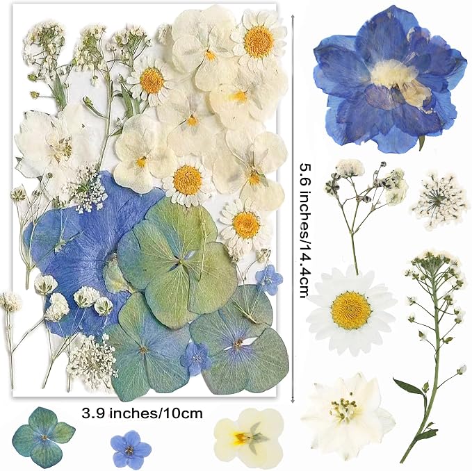 26pcs Dried Pressed Flowers for Resin Molds, YouthBro Real Natural Pressed - Image 3
