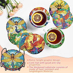 8 PCS Spring Diamond Art Coasters Kits Animals Diamond Painting Coaster | - Image 4