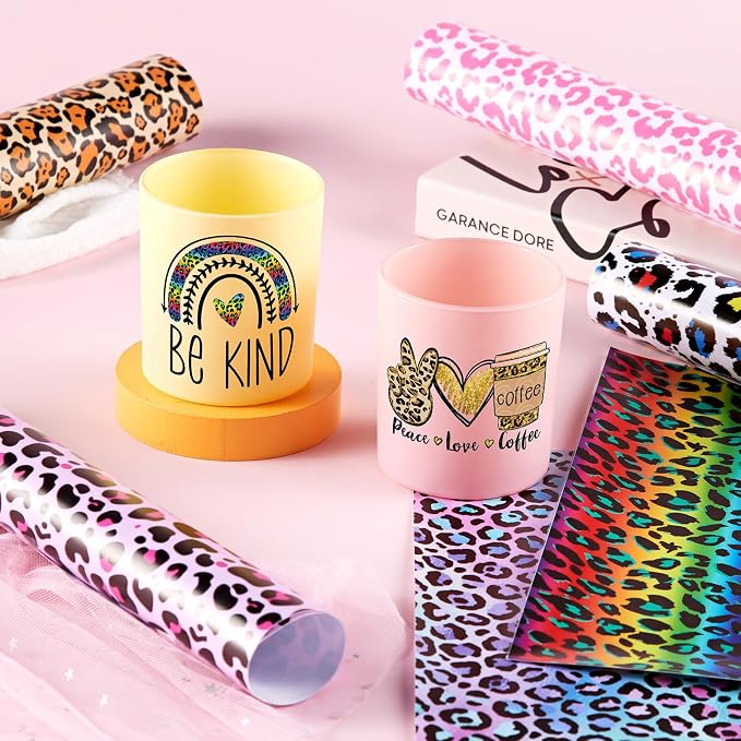Tintnut Rainbow Leopard Permanent Vinyl 12x10in 10 Sheets Adhesive Vinyl | - Image 6