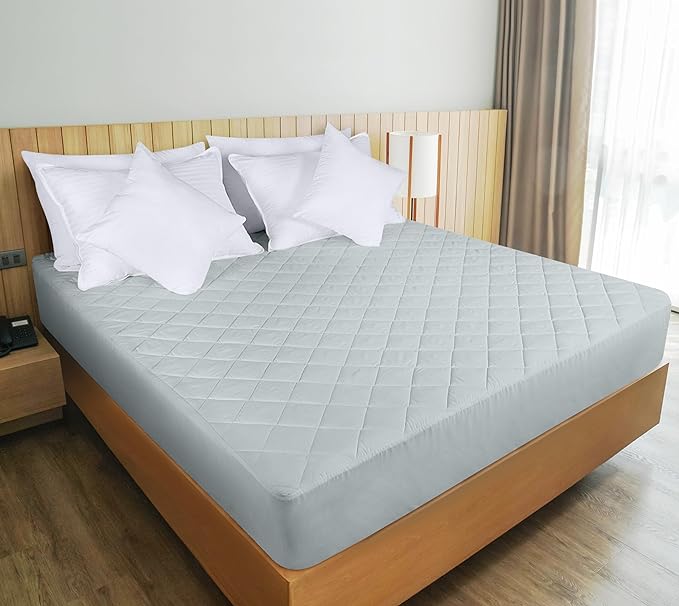 Utopia Bedding Quilted Fitted Mattress Pad, King Size, Elastic Fitted Mattress - Image 6