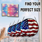 National Flag Acrylic Suncatcher Faux Stained Glass Window Hanging 9.8" | - Image 6