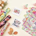 Flower Patterned Permanent Adhesive Vinyl 10 Sheets 12'' x 10'' | Watercolor - Image 7