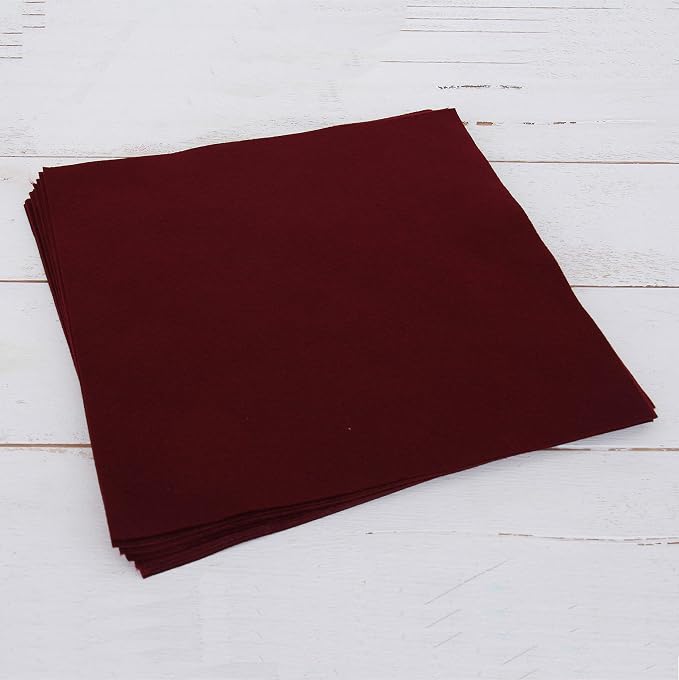 Threadart Burgundy Premium Felt Sheets by ThreadArt