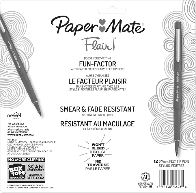 Paper Mate Flair Felt Tip Pens, Medium Point, - Image 10