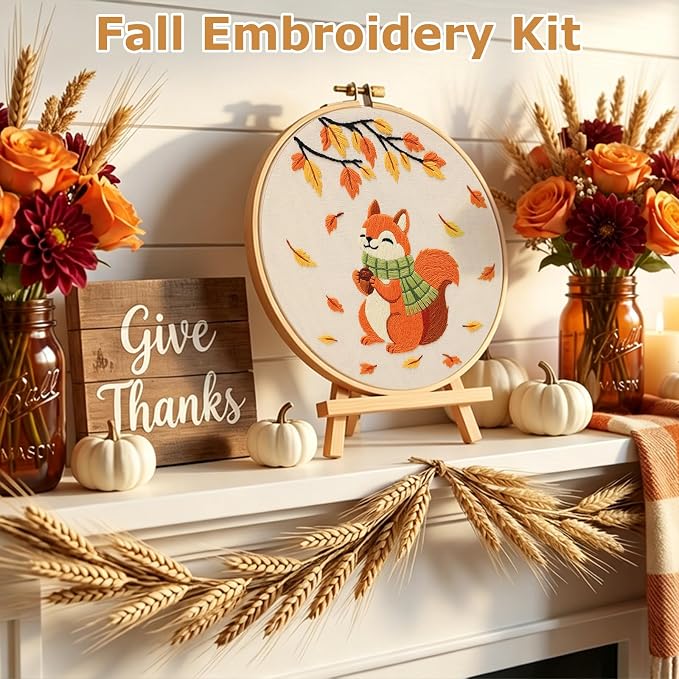 Louise Maelys Autumn Squirrel Embroidery Kit - Image 4