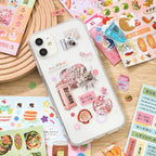 Girl's Japanese Retro Sticker Book, 1000+ Cute Comics Style Food Stickers - Image 4