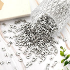 Augshy 700Pcs Silver Large Alphabet Letter Beads - Image 3