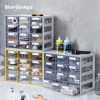 Blue Ginkgo Large 12-Drawer Cabinet – Stackable Clear Organizer - Image 7