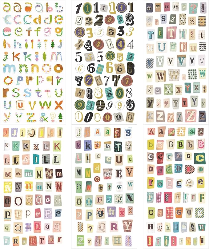 48 Sheets Vintage Letter Stickers - Image 4