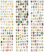 18 Sheets Vintage Letter Stickers - Image 4