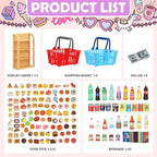 170Pcs Miniature Supermarket Shelves Furniture Model Doll House Store Storage - Image 3