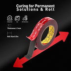 3M Double Sided Tape, Heavy Duty, 1/2” x 18Ft, Waterproof Foam Mounting Tape - Image 5