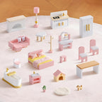 ROBUD Wooden Dollhouse Furniture Set, Miniature Furniture Including 6 Room Kits - Image 8