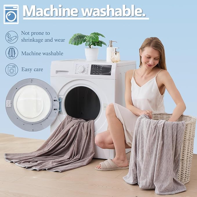 Cooling Blanket Queen Size, Cold Blanket Thin Lightweight Breathable Soft - Image 8