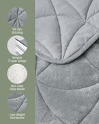 Weighted Lap Blanket 7 lbs for Adults, Luxury Soft Small Weighted Blanket - Image 5