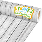 Qyeahkj Wood Grain Bulletin Board Paper Roll Rustic Bulletin Board Background by Qyeahkj