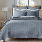 Levtex Home - Cross Stitch Chambray Quilt Set - Full/Queen Quilt + Two Standard - Image 2