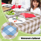 Smiry Square Table Cloth, Waterproof Vinyl Tablecloth - Image 2