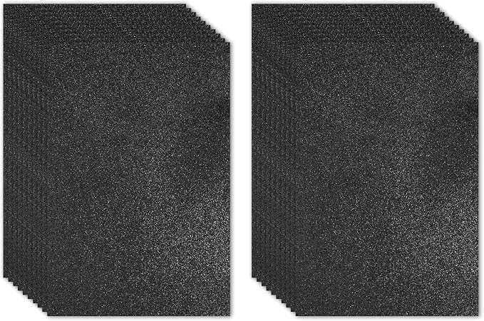 PATIKIL Black Shiny EVA Glitter Foam Sheet 11 x 8 Inch 2mm Thick by PATIKIL