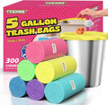 300 Count 5 Gallon Trash Bags - 18 Liter Colored Small Garbage Bags Unscented Wastebasket Liners 0.94 Mil Thick & Leakproof for Home Office Bedroom Bathroom