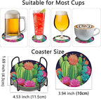 TDOOW Diamond Art Painting Coasters 8 Pcs Colorful Cacti Diamond Art Coasters - Image 4