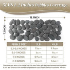 Quibbay 5 lbs Natural Mexican Beach Pebbles, 1-2 Inch Large River Rocks - Image 7