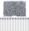 Lemonkey 100Pcs Ball Beads Chains Bulk, 4 Inch Dog Tag Metal Small Chains by Lemonkey