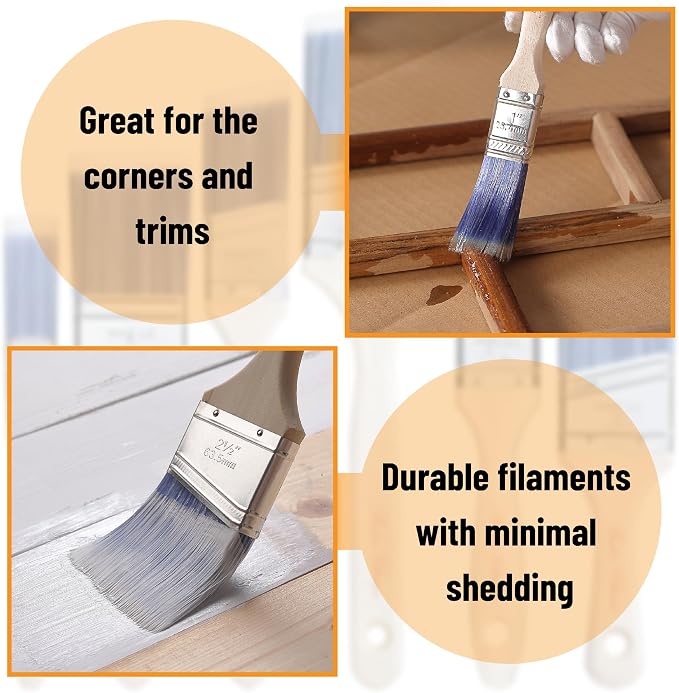 Bates Angle Paint Brushes, 6 Pack - Image 5