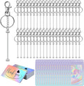 42/84/126 Pcs Beadable Keychain Bars Bulk Blank DIY Beaded Keychain Making by Unknown