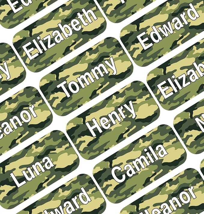 Personalized Name Labels for Kids – 60 Waterproof Peel-and-Stick Labels for by GILBIN