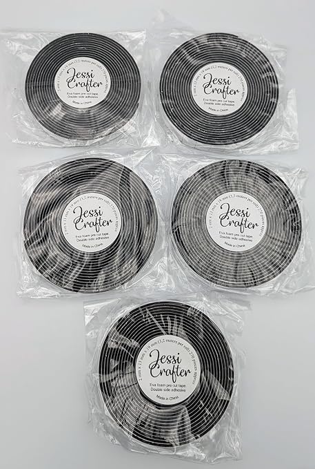 Eva Foam pre Cut Tape Rolls, Double Side Adhesive by JessiCrafter