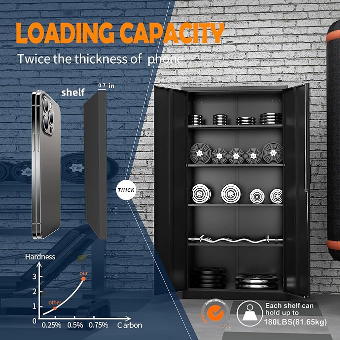 Yizosh Metal Garage Storage Cabinet - Image 6
