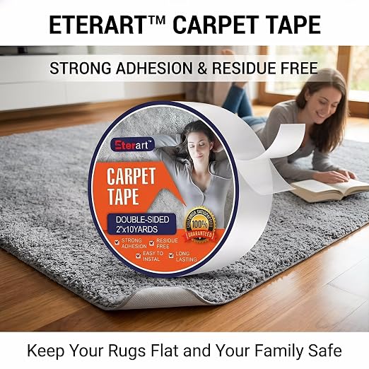 ETERART Double Sided Carpet Tape, No-Residue - Image 2
