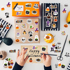 300Pcs Halloween Foam Stickers, Self-Adhesive Ghost Pumpkin Spider Stickers - Image 3