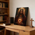Framed Sacred Heart of Jesus Wall Art - Image 2