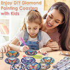 ijbnhd 8 Pcs Butterfly Diamond Painting Coasters Kits - Image 5