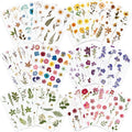 Knaid Pressed Flower Themed Stickers Dried Floral Resin Stickers Decals by Knaid