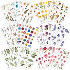 Knaid Pressed Flower Themed Stickers Dried Floral Resin Stickers Decals by Knaid