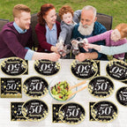 48Pcs 50th Anniversary Paper Plates Napkins Wedding Party Decorations Employee - Image 7